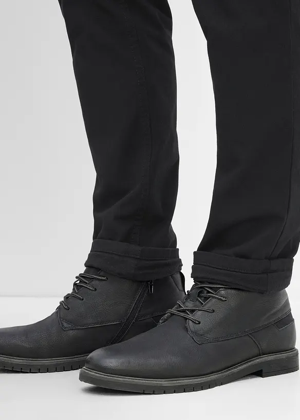 Fodrad byxa i Regular Fit med sk&auml;rp, Straight, bonprix
