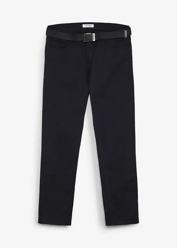 Fodrad byxa i Regular Fit med sk&auml;rp, Straight, bonprix