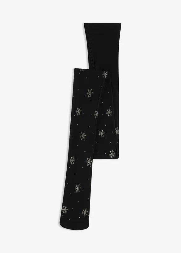 Tunn strumpbyxa med julmotiv 40 DEN, bonprix