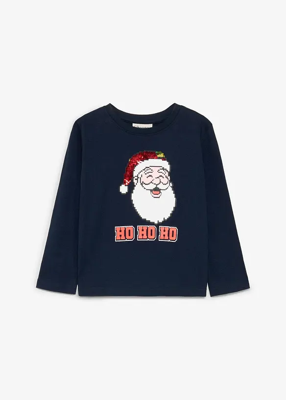 L&aring;ng&auml;rmad T-shirt med v&auml;ndbara paljetter, bonprix