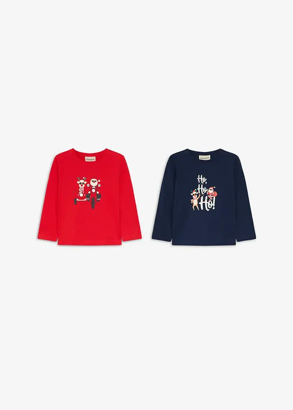 L&aring;ng&auml;rmad T-shirt i ekologisk bomull (2-pack), bonprix