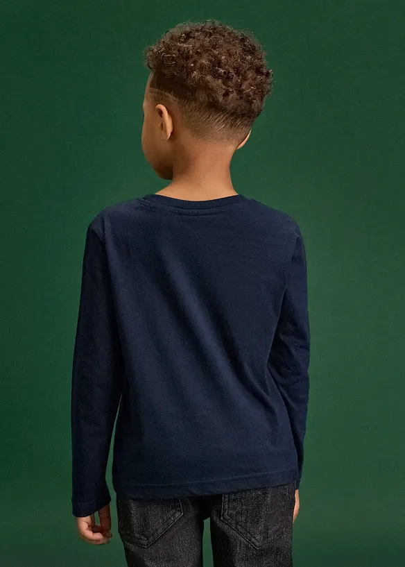 L&aring;ng&auml;rmad T-shirt med v&auml;ndbara paljetter, bonprix