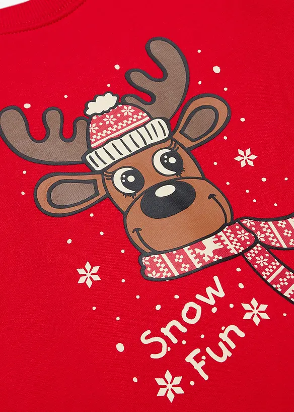 Sweatshirt i ekologisk bomull med julmotiv, bonprix