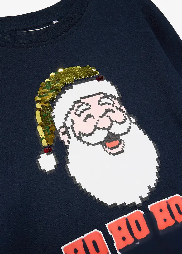 L&aring;ng&auml;rmad T-shirt med v&auml;ndbara paljetter, bonprix