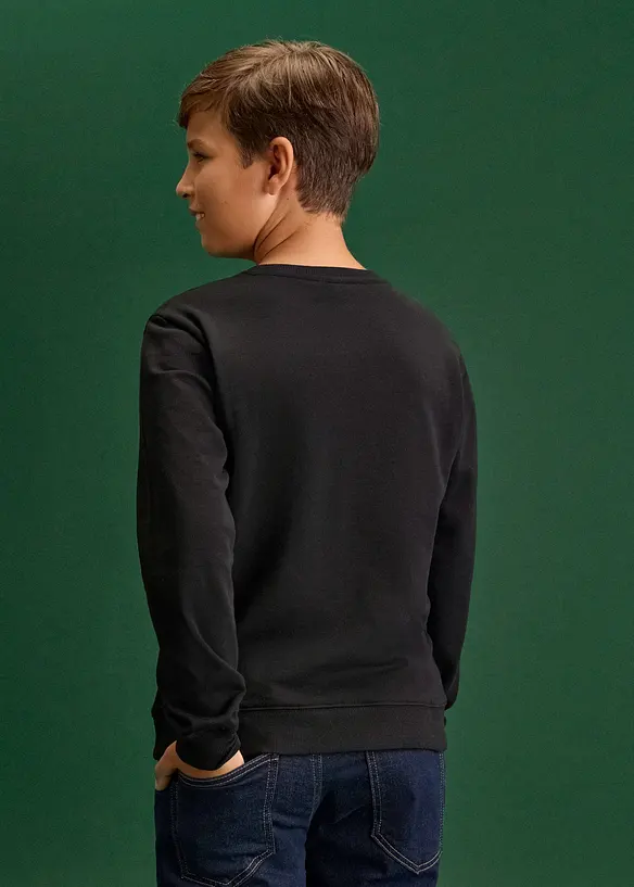 Sweatshirt i ekologisk bomull med julmotiv, bonprix