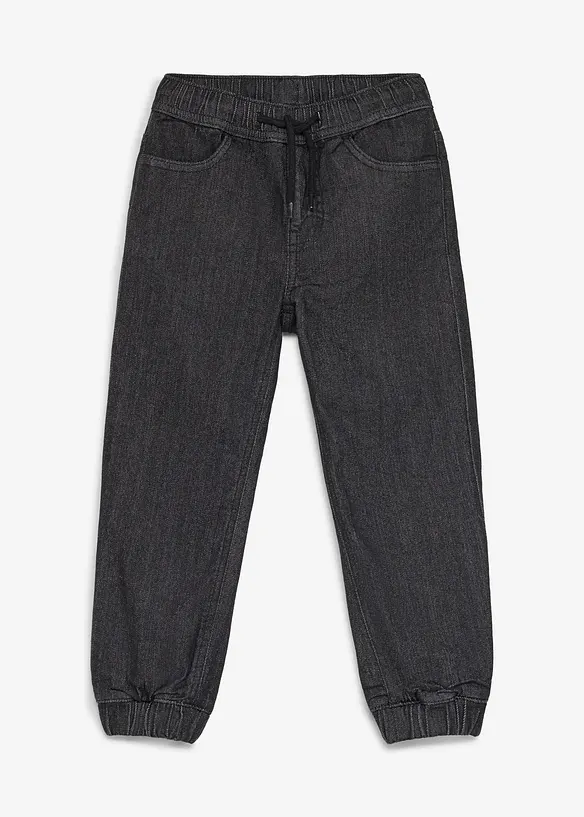 Dra p&aring;-jeans i Regular Fit med jerseyfoder, bonprix