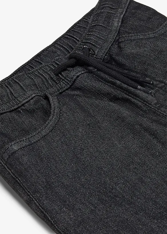 Dra p&aring;-jeans i Regular Fit med jerseyfoder, bonprix