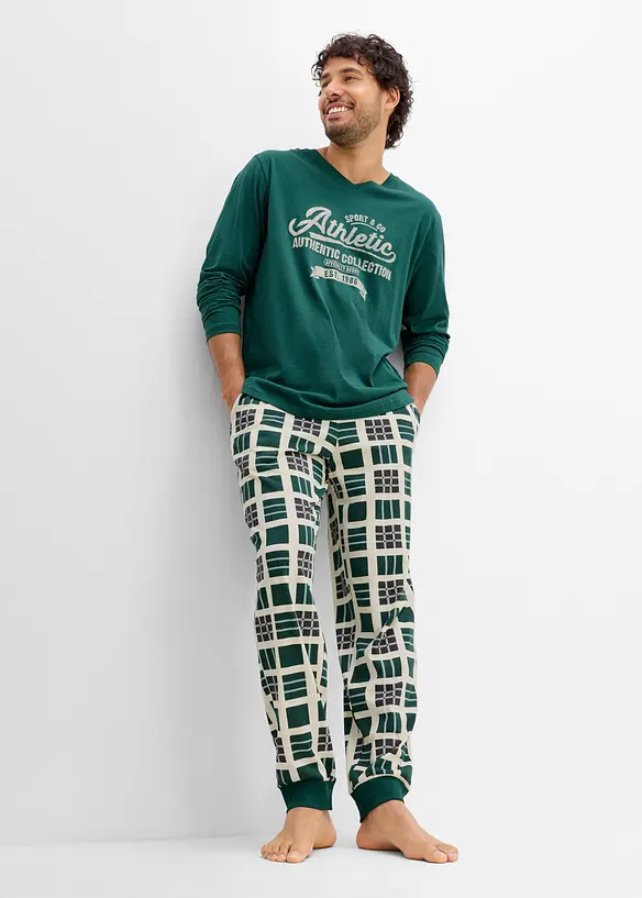 L&aring;ng&auml;rmad pyjamas i ekologisk bomull, bonprix