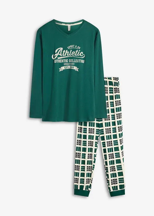 L&aring;ng&auml;rmad pyjamas i ekologisk bomull, bonprix