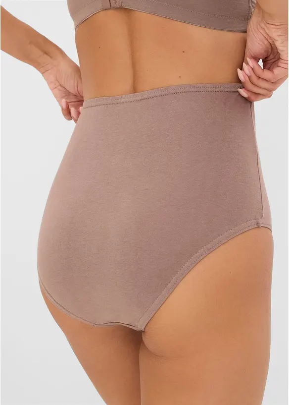 Midjetrosa med ekologisk bomull (4-pack), bonprix