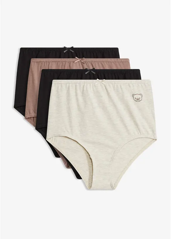 Midjetrosa med ekologisk bomull (4-pack), bonprix