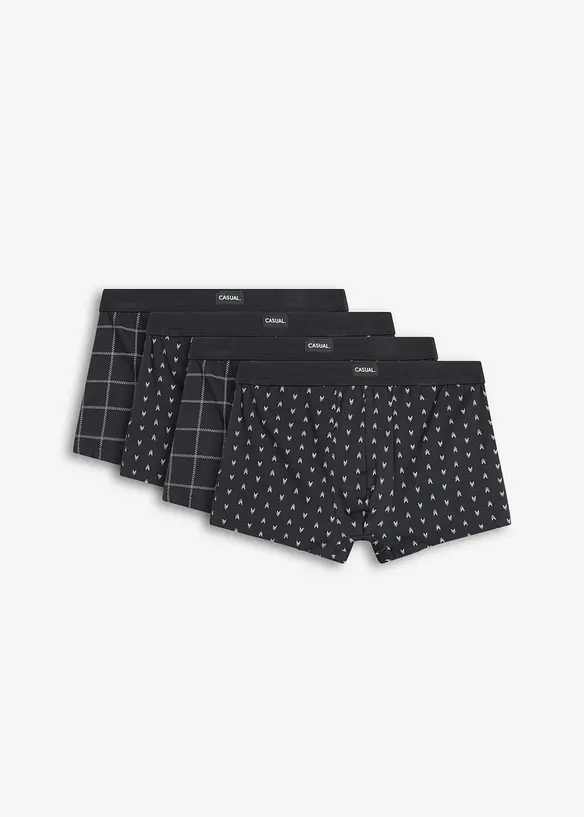 Boxerkalsong i tajt modell med mjuk bomull (4-pack), bonprix