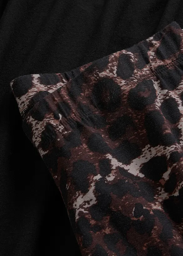 Pyjamas av mjuk bomull och leggings, bonprix