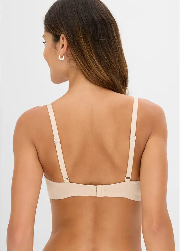 BH utan bygel, med ekologisk bomull (3-pack), bonprix