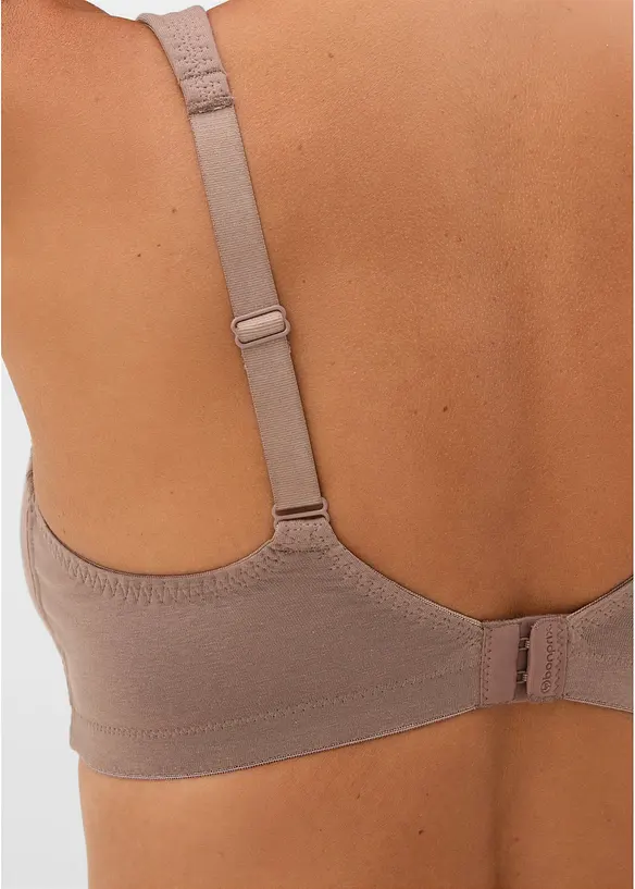 BH utan bygel med ekologisk bomull (2-pack), bonprix