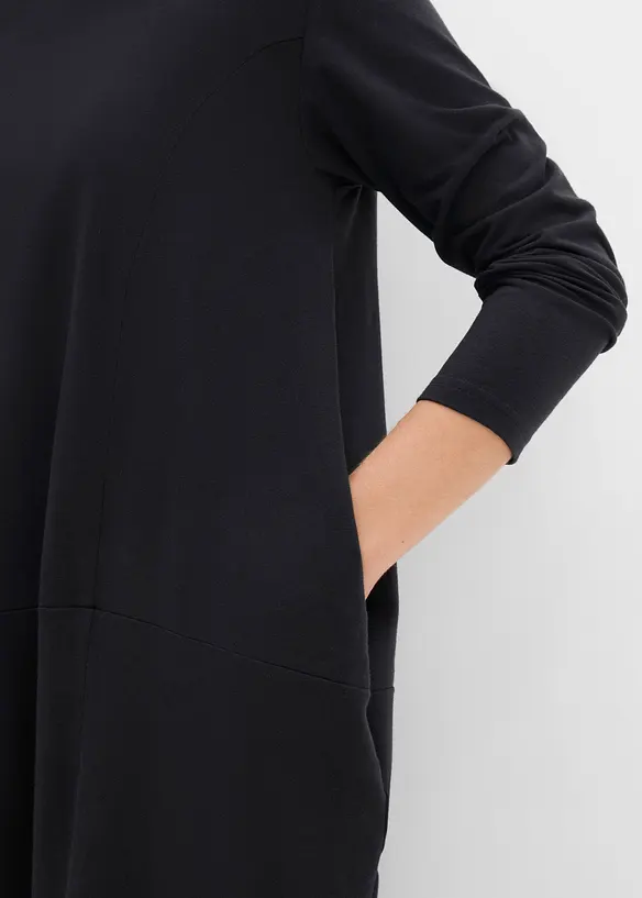 Ballongformad jerseykl&auml;nning, bonprix