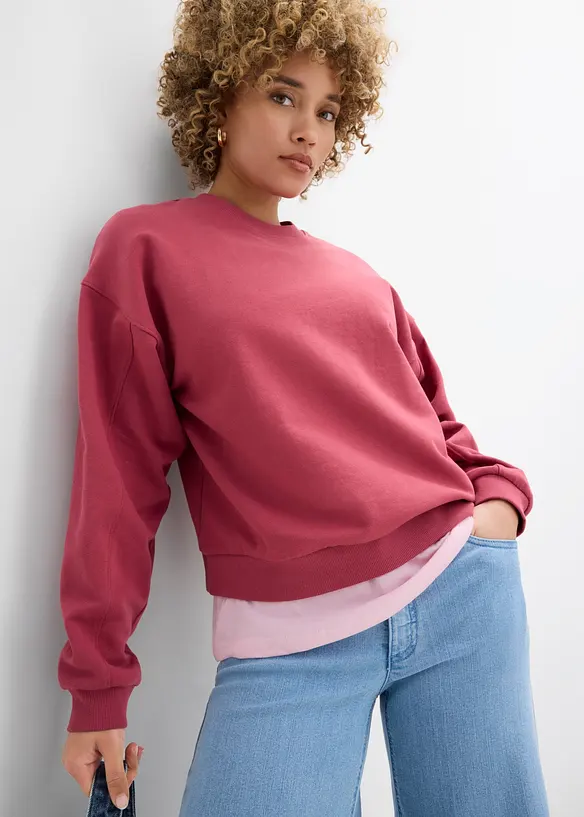 Oversizesweatshirt i ekologisk bomull, bonprix