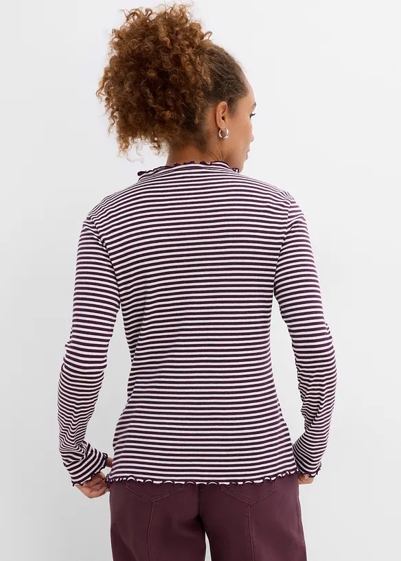 Ribbstickad topp (2-pack), bonprix