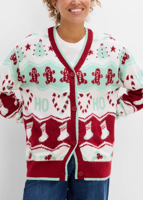 Julm&ouml;nstrad cardigan, bonprix