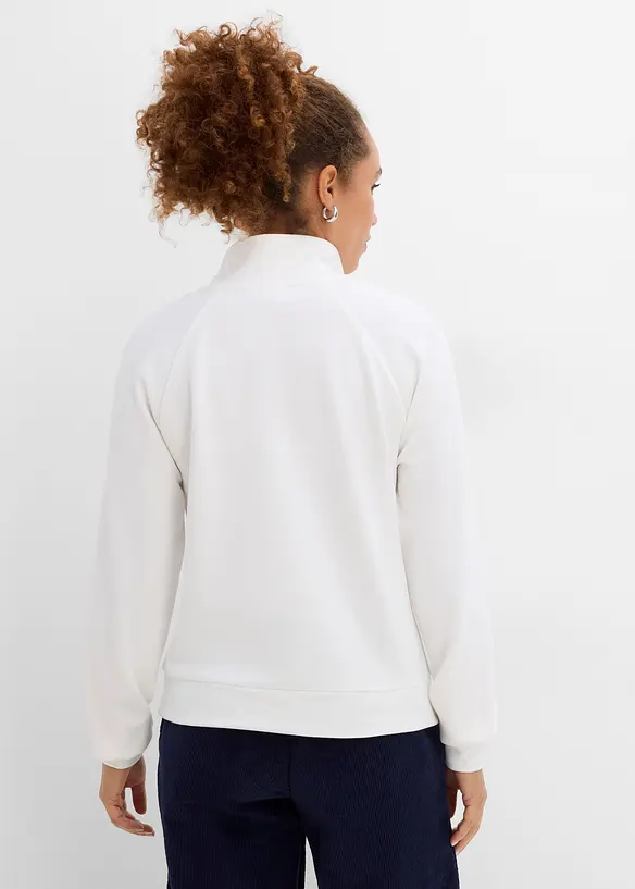 Sweatshirt med krage och dragkedja, bonprix