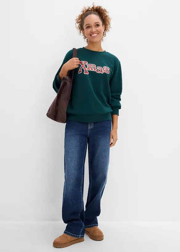 Sweatshirt av bomullsmix, bonprix