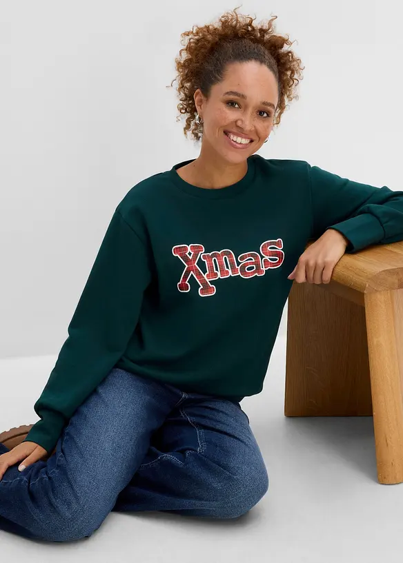 Sweatshirt av bomullsmix, bonprix