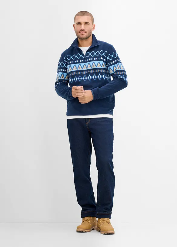 Jeans med v&auml;rmande fleecefoder, Classic Fit, bonprix