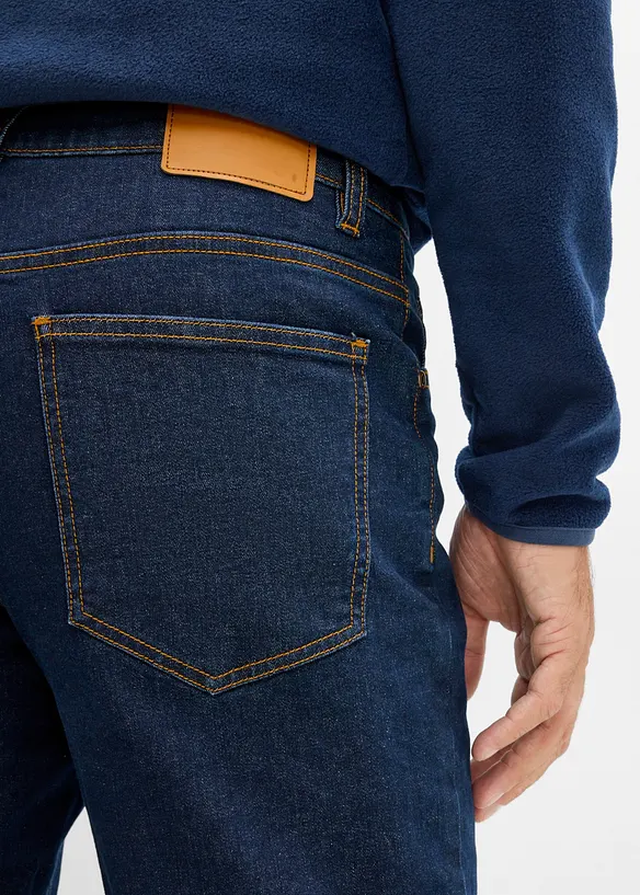 Jeans med v&auml;rmande fleecefoder, Classic Fit, bonprix