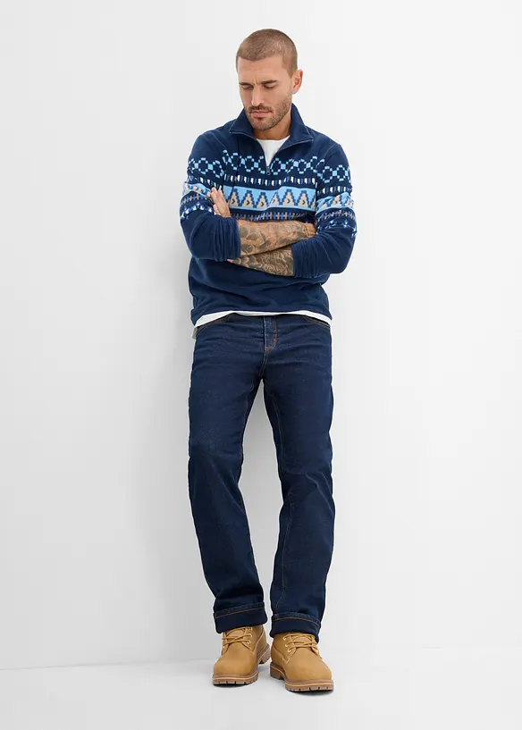 Jeans med v&auml;rmande fleecefoder, Classic Fit, bonprix