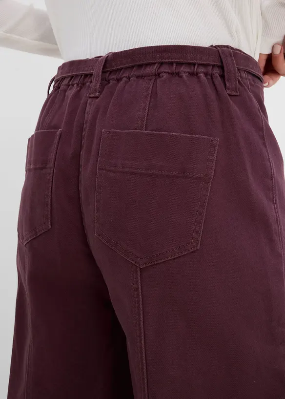 Twillbyxa med sk&auml;rp, av bomullsmix (dubbelpack 2 delar), bonprix