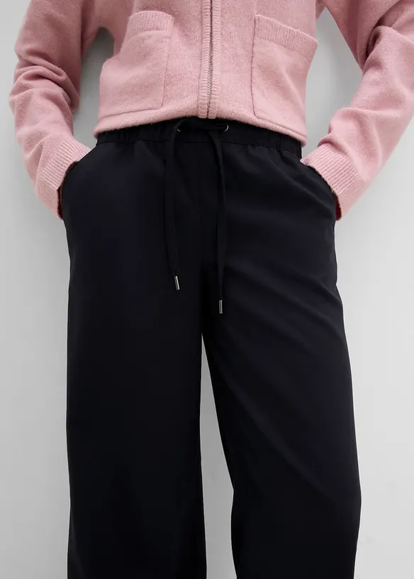 Byxa av viskosmix med yllelook, bonprix