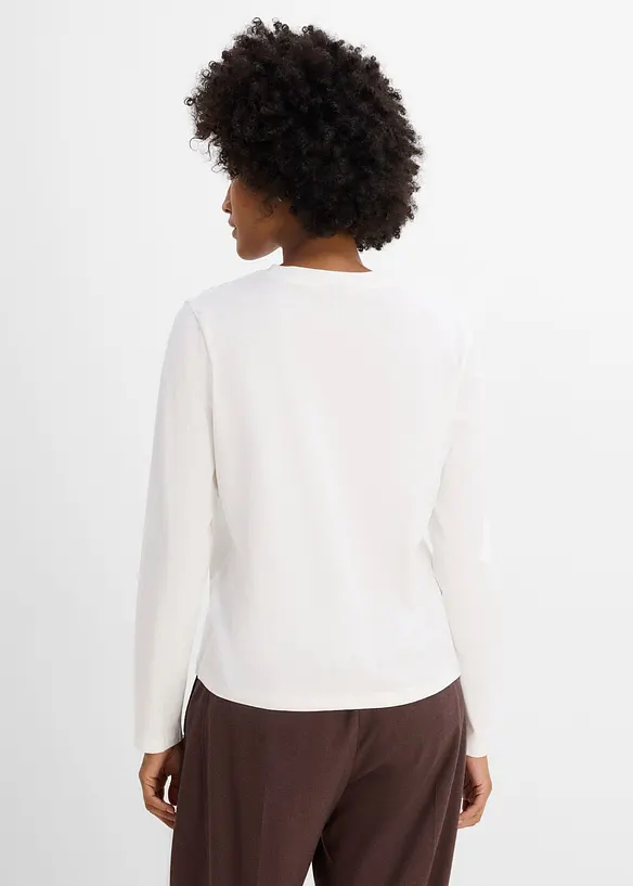 L&aring;ng&auml;rmad topp i bomull (2-pack), bonprix