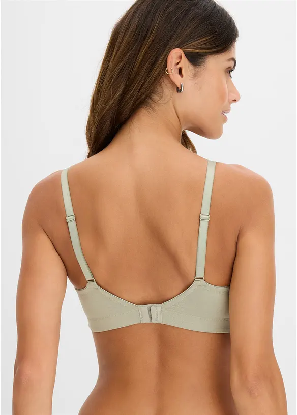 Amningsbeh&aring; utan bygel (3-pack), med ekologisk bomull, bonprix
