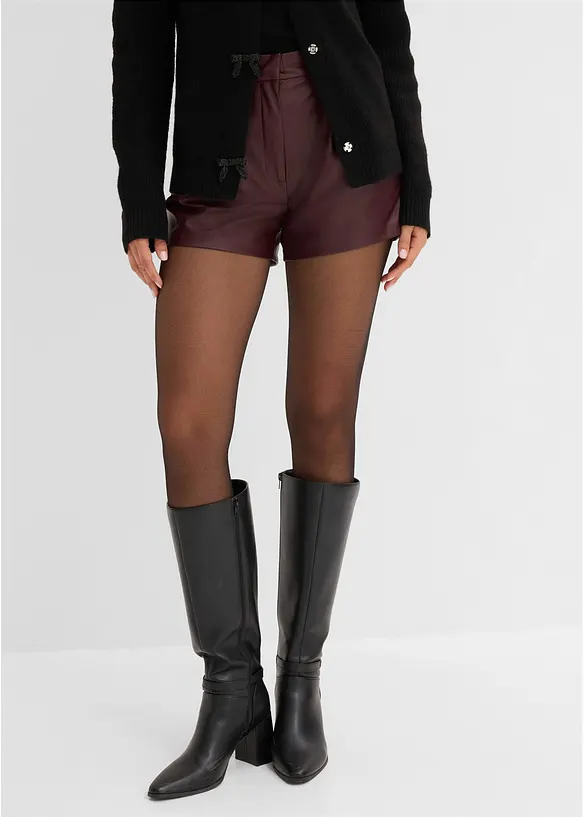 Korta shorts i skinnimitation, bonprix