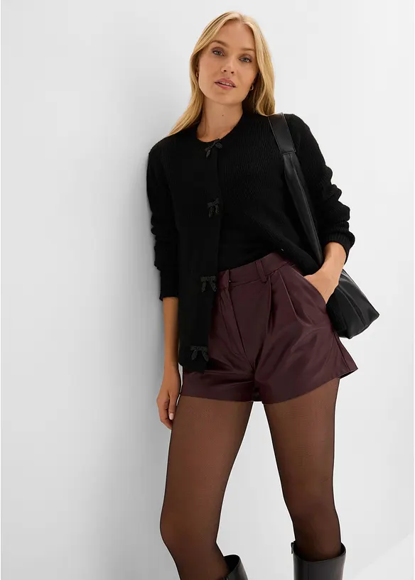 Korta shorts i skinnimitation, bonprix