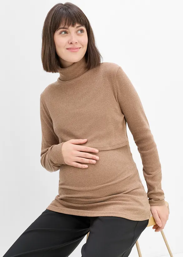 Mysig mammatr&ouml;ja med amnings&ouml;ppning och polokrage, bonprix