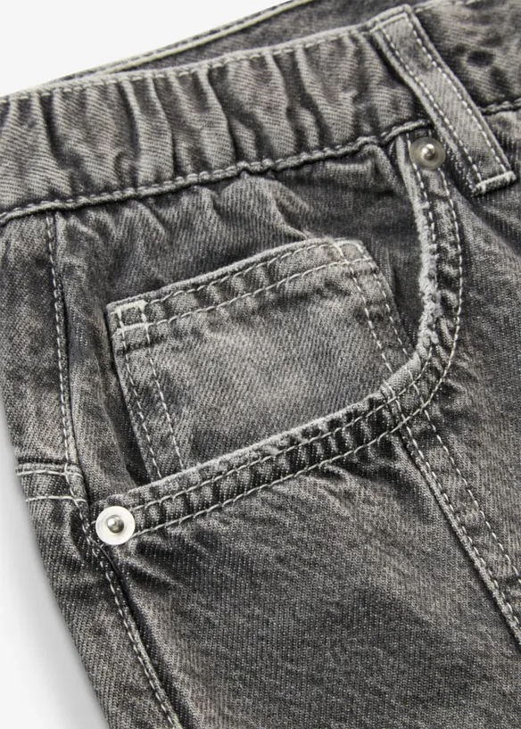 Barrel Jeans Mid Waist, cropped, bonprix