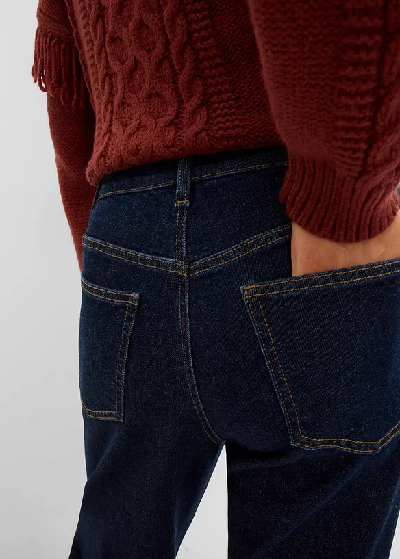 Jeans med h&ouml;g midja, Straight, bonprix