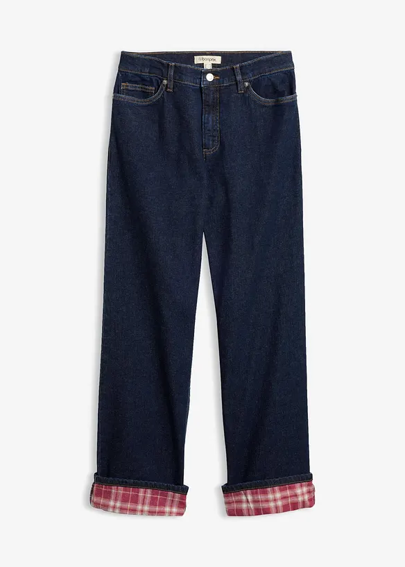 Jeans med h&ouml;g midja, Straight, bonprix