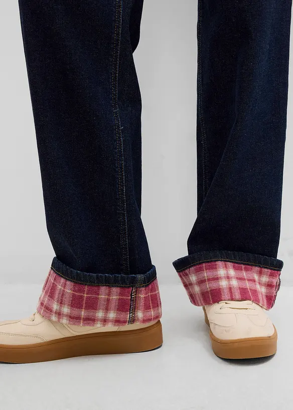 Jeans med h&ouml;g midja, Straight, bonprix