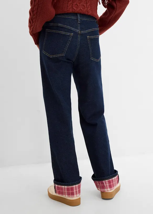 Jeans med h&ouml;g midja, Straight, bonprix