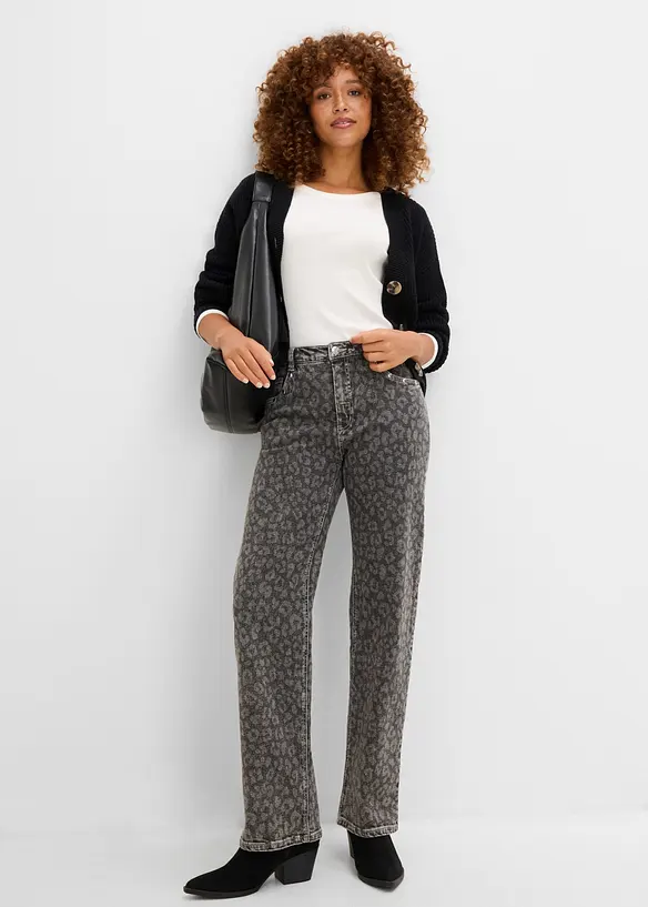 Jeans i Straight modell med High Waist, bonprix