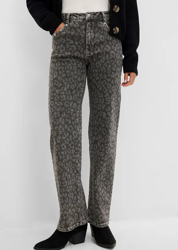 Jeans i Straight modell med High Waist, bonprix