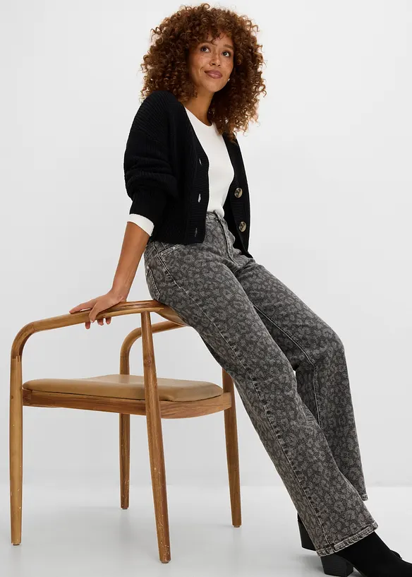 Jeans i Straight modell med High Waist, bonprix