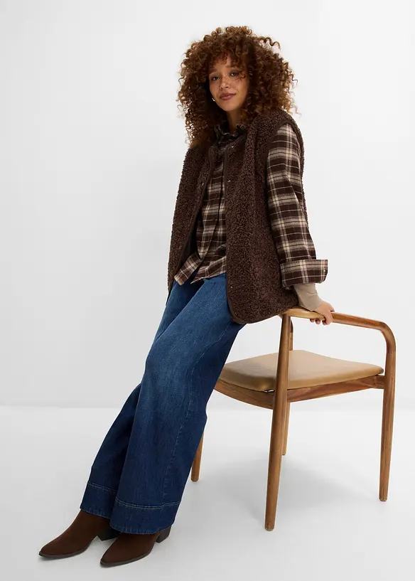 Jeans med Wide Leg och High Waist, bonprix