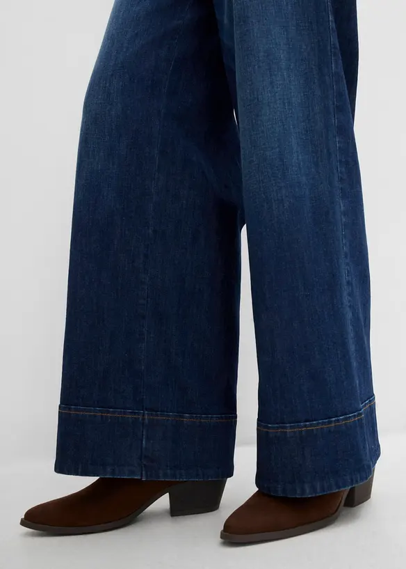 Jeans med Wide Leg och High Waist, bonprix