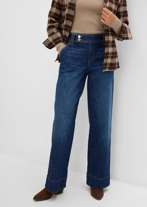 Jeans med Wide Leg och High Waist, bonprix
