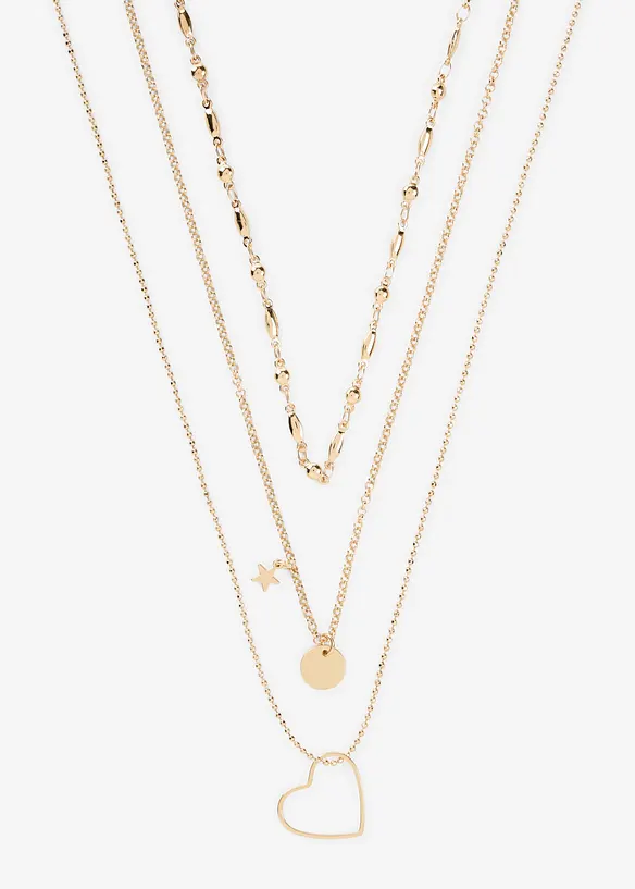 Halsband med olika h&auml;ngen (3 delar), bonprix