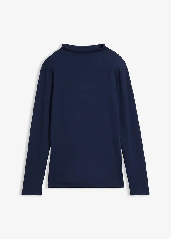 L&aring;ng&auml;rmad topp i ribbat material, bonprix