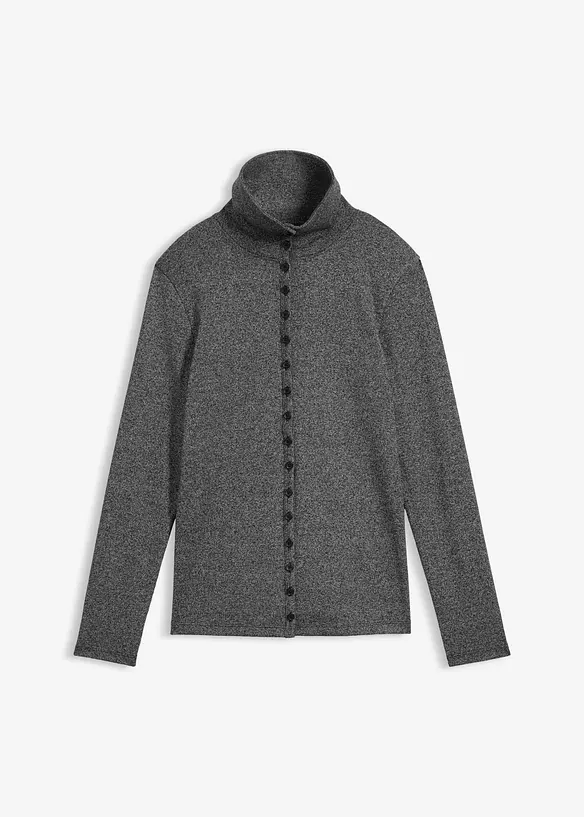 L&aring;ng&auml;rmad topp med knappsl&aring;, bonprix